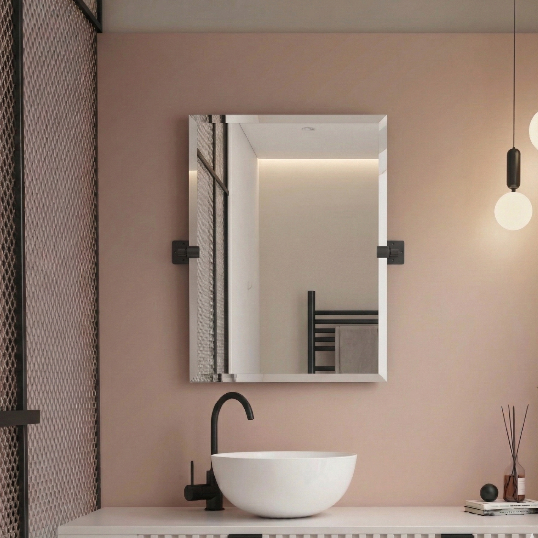 LEXI 24" x 30" Rectangular Mirror – Matte Black