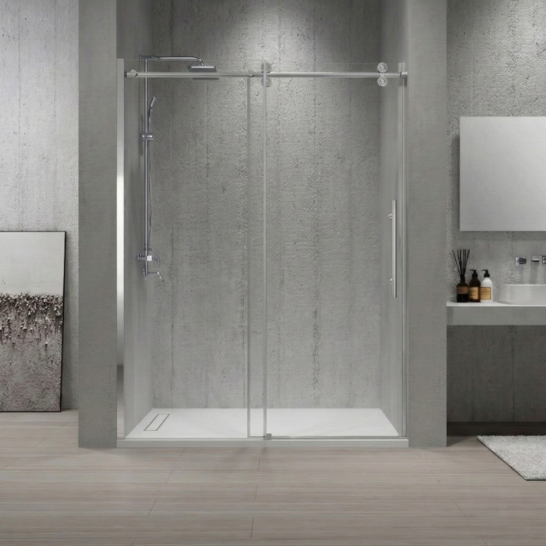 AZIA 48" x 76" Sliding Shower Door – Chrome