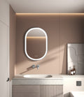 ELLIE 22" x 32" Pill LED Mirror – Brushed Silver