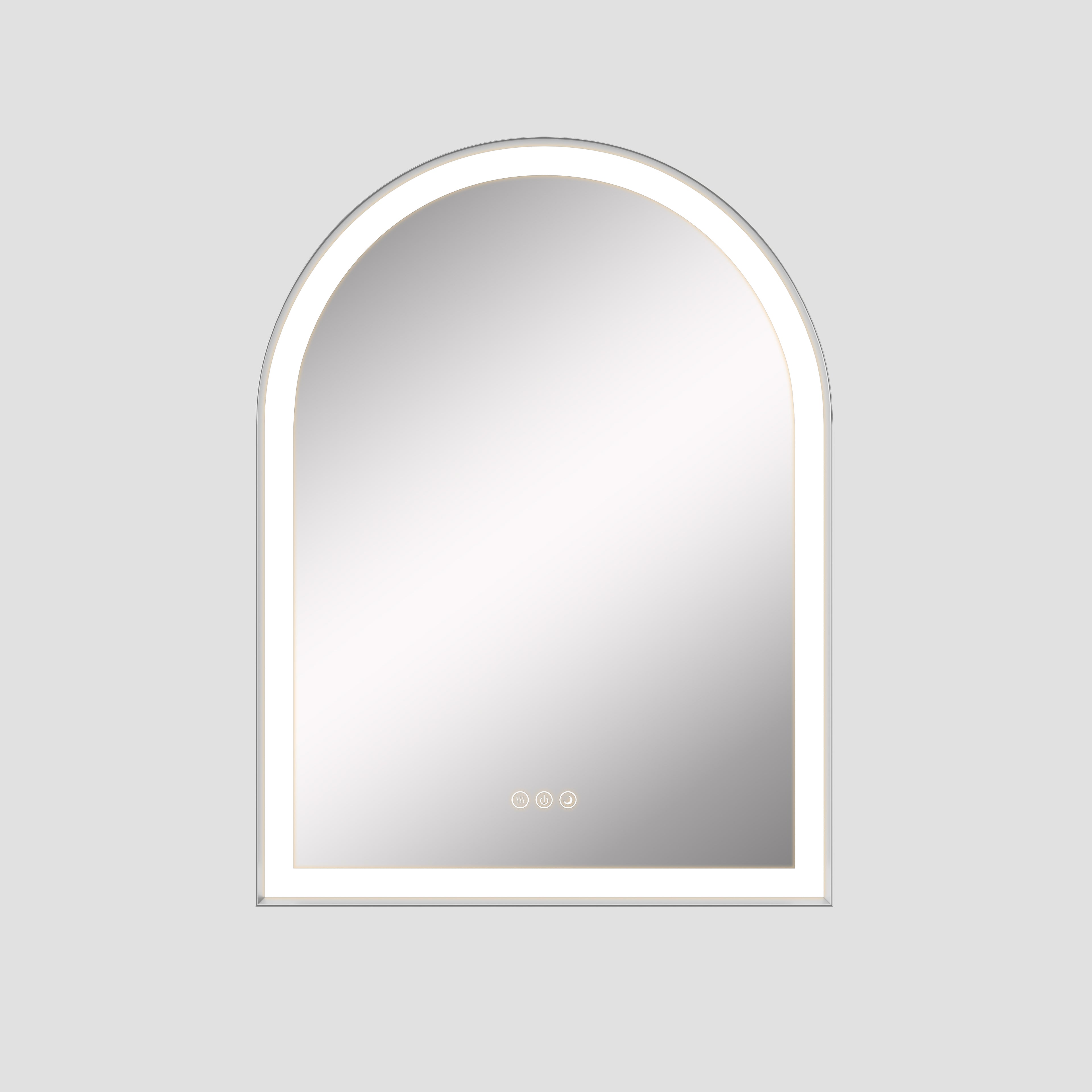 ELLIE 22" x 32" Arch LED Mirror – Brushed Gold