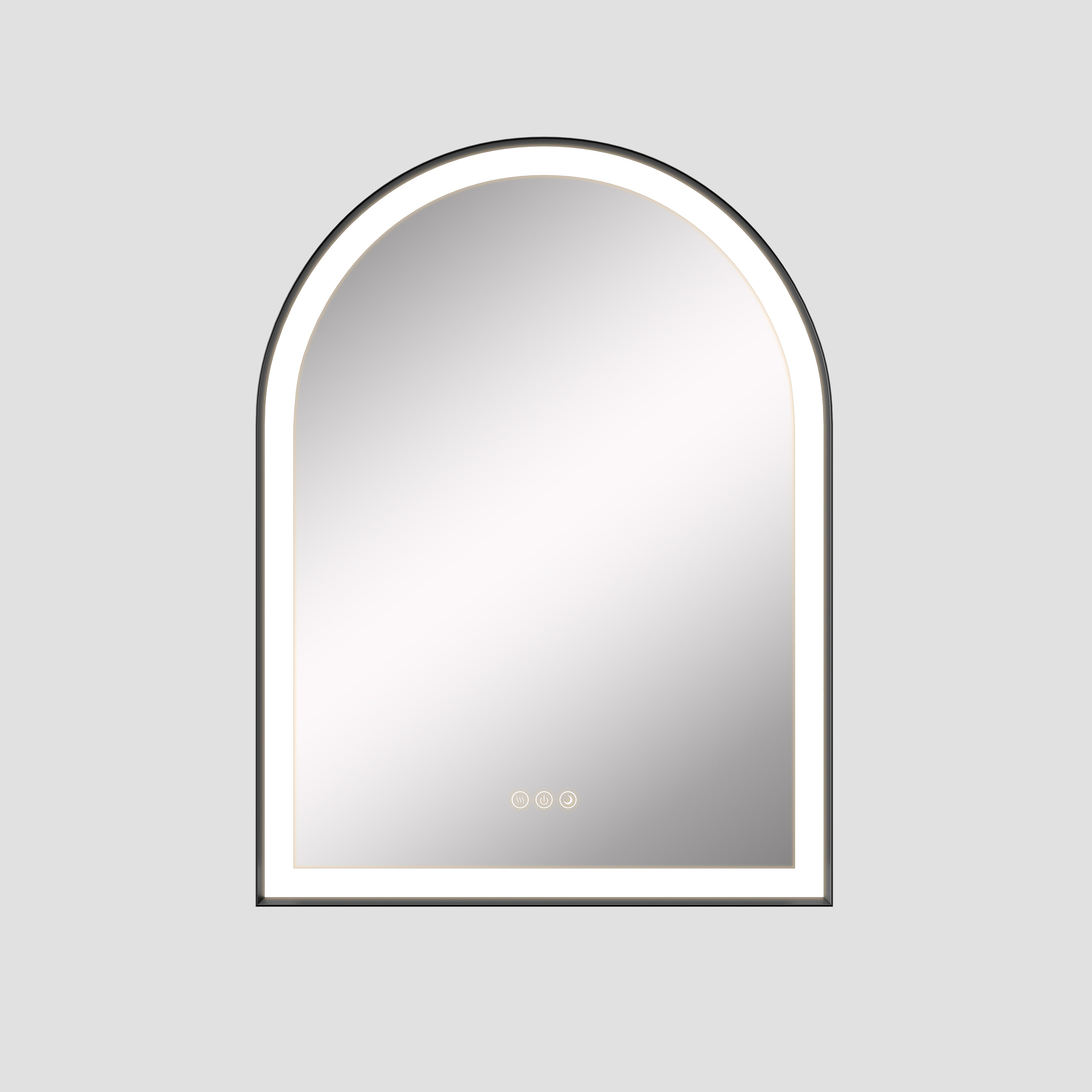 ELLIE 22" x 32" Arch LED Mirror – Brushed Gold