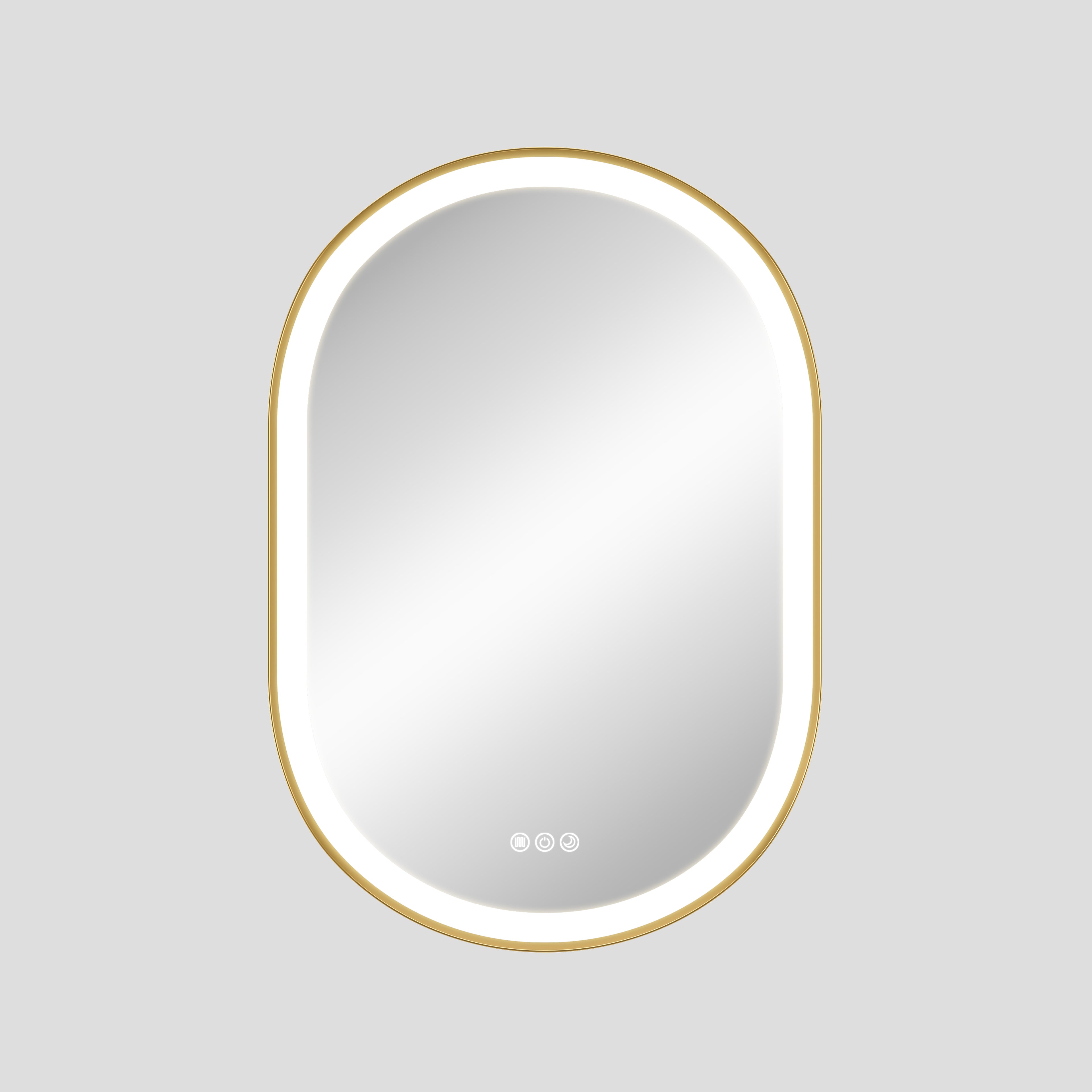 ELLIE 22" x 32" Pill LED Mirror – Matte Black