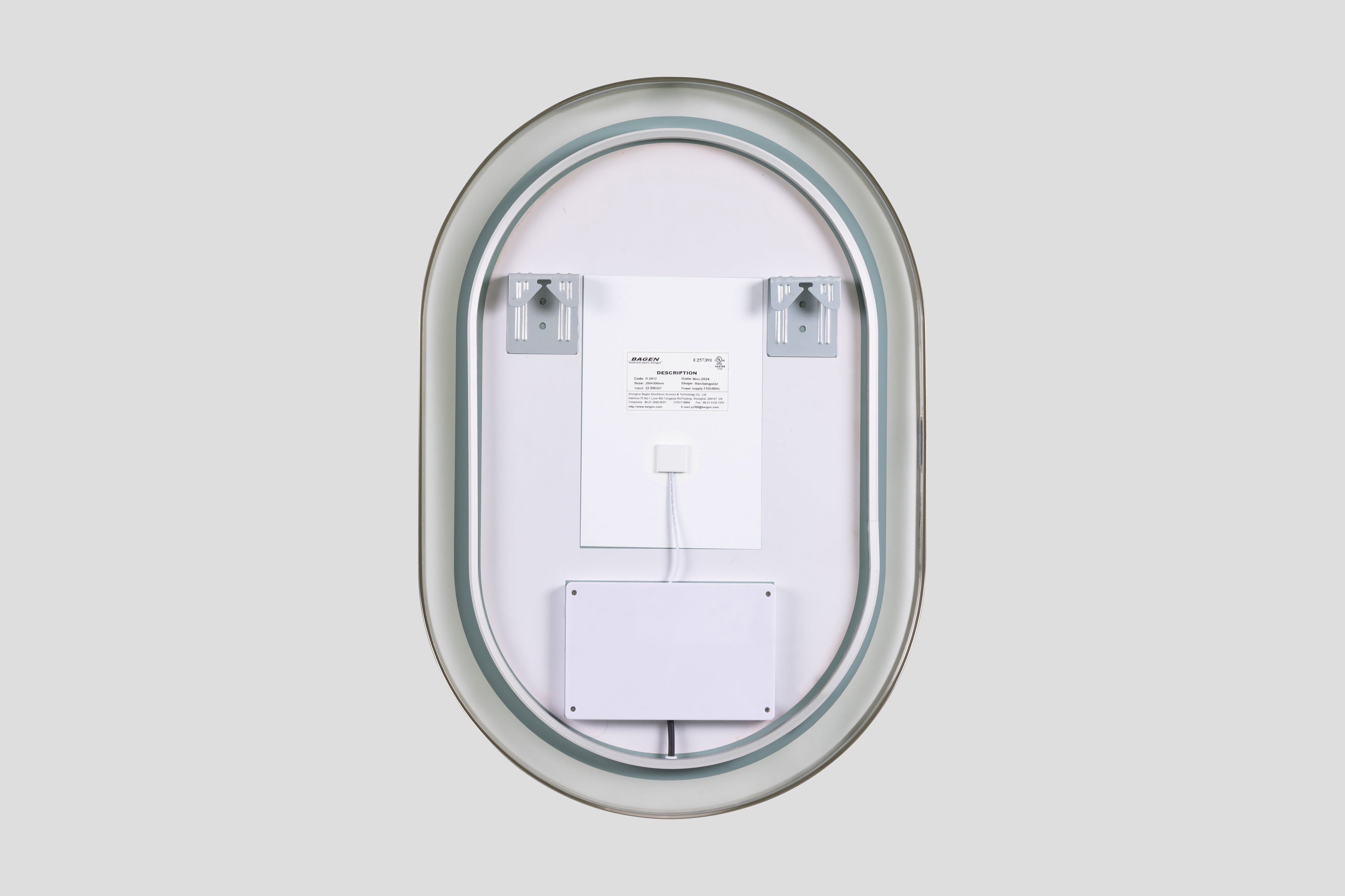 ELLIE 22" x 32" Pill LED Mirror – Brushed Silver