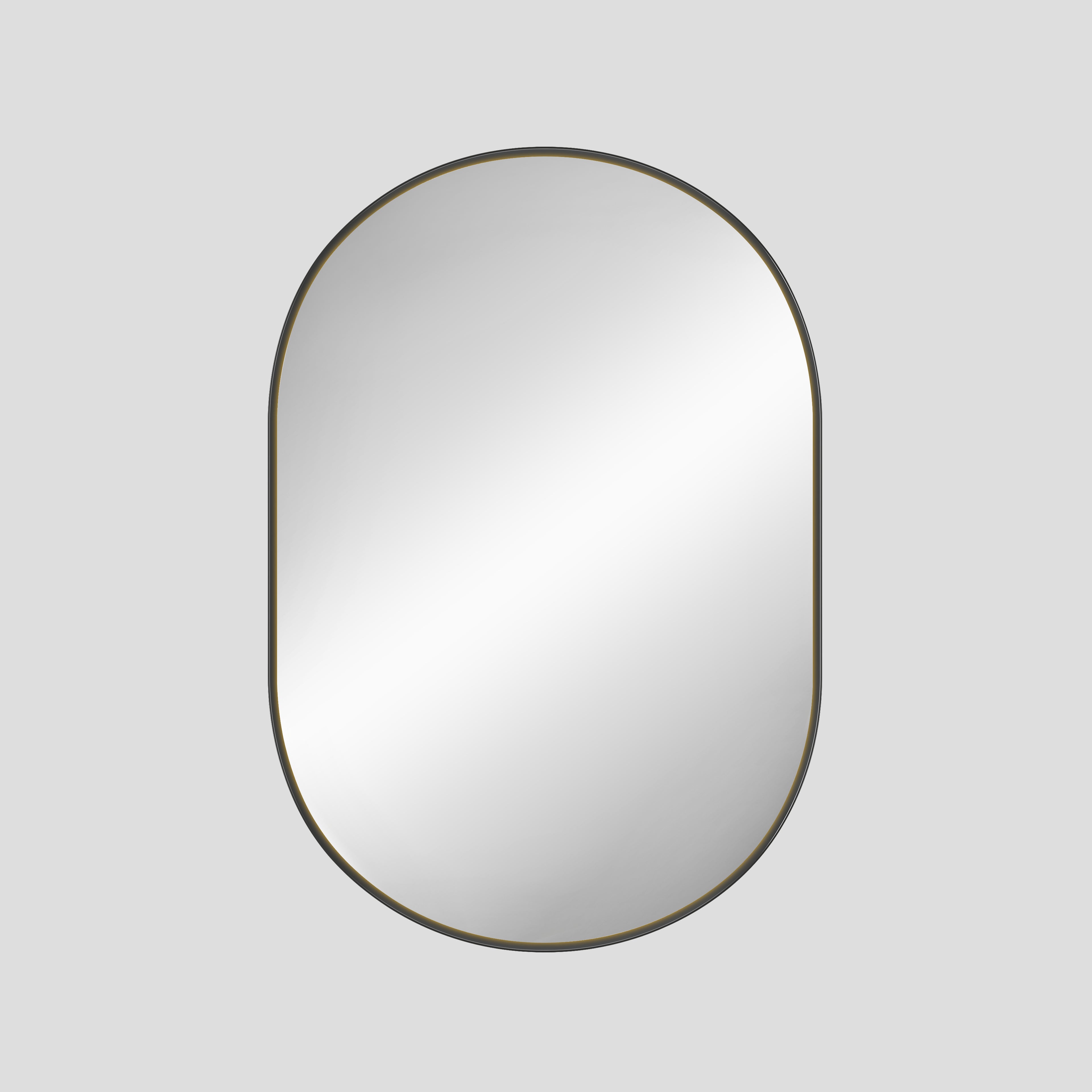 ELIA 22" x 32" Pill Mirror – Brushed Silver