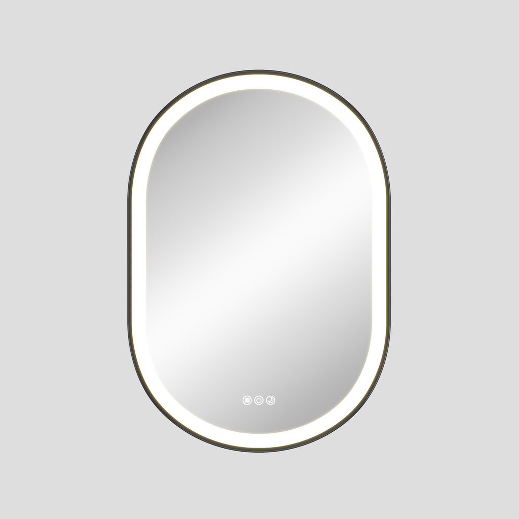 ELLIE 22" x 32" Pill LED Mirror – Matte Black