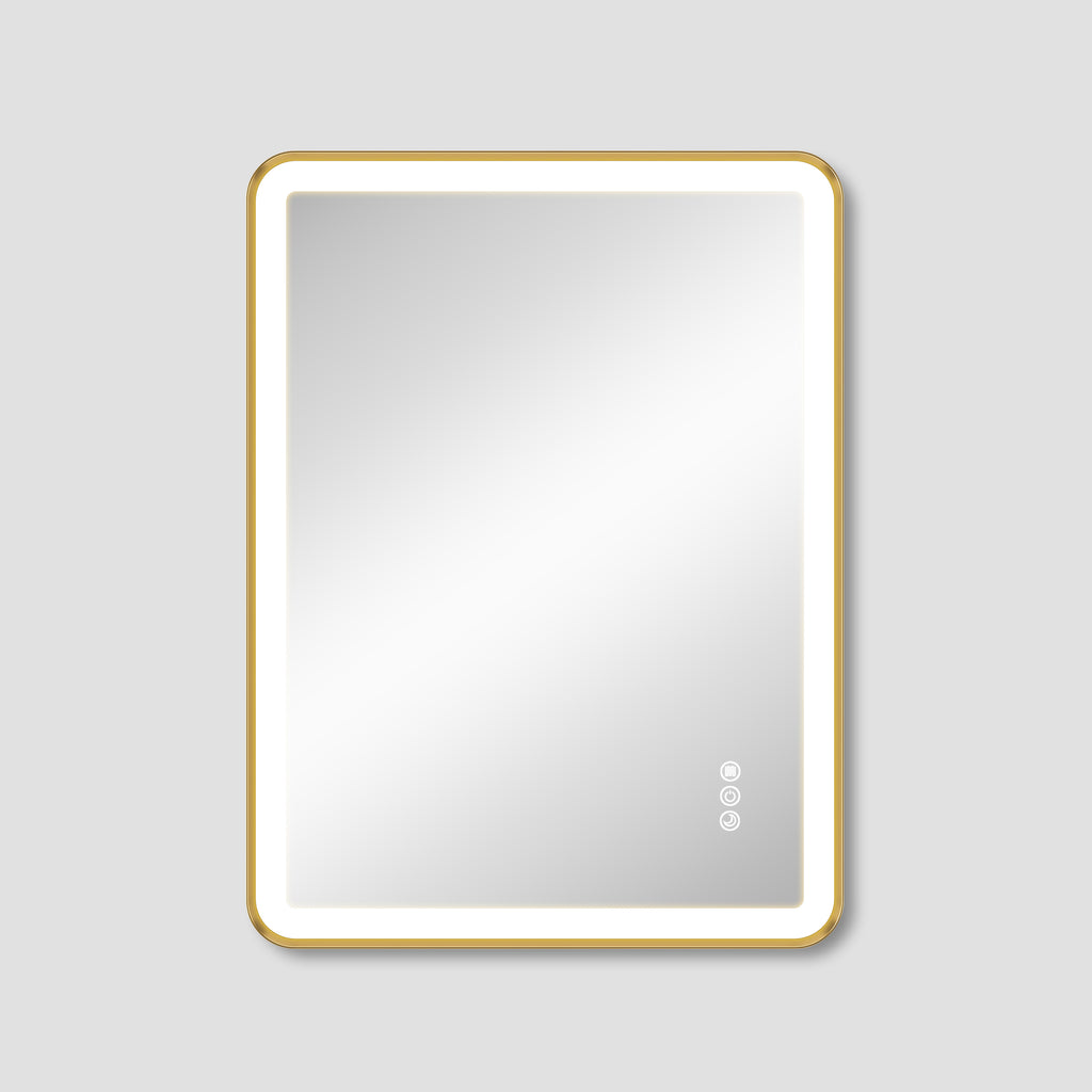 ELLIE 24" x 32" Rectangular LED Mirror – Matte Black