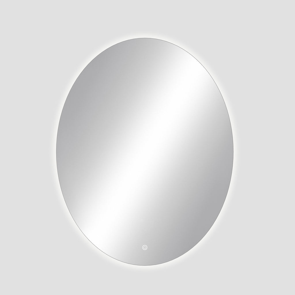 Round mirror on a white background