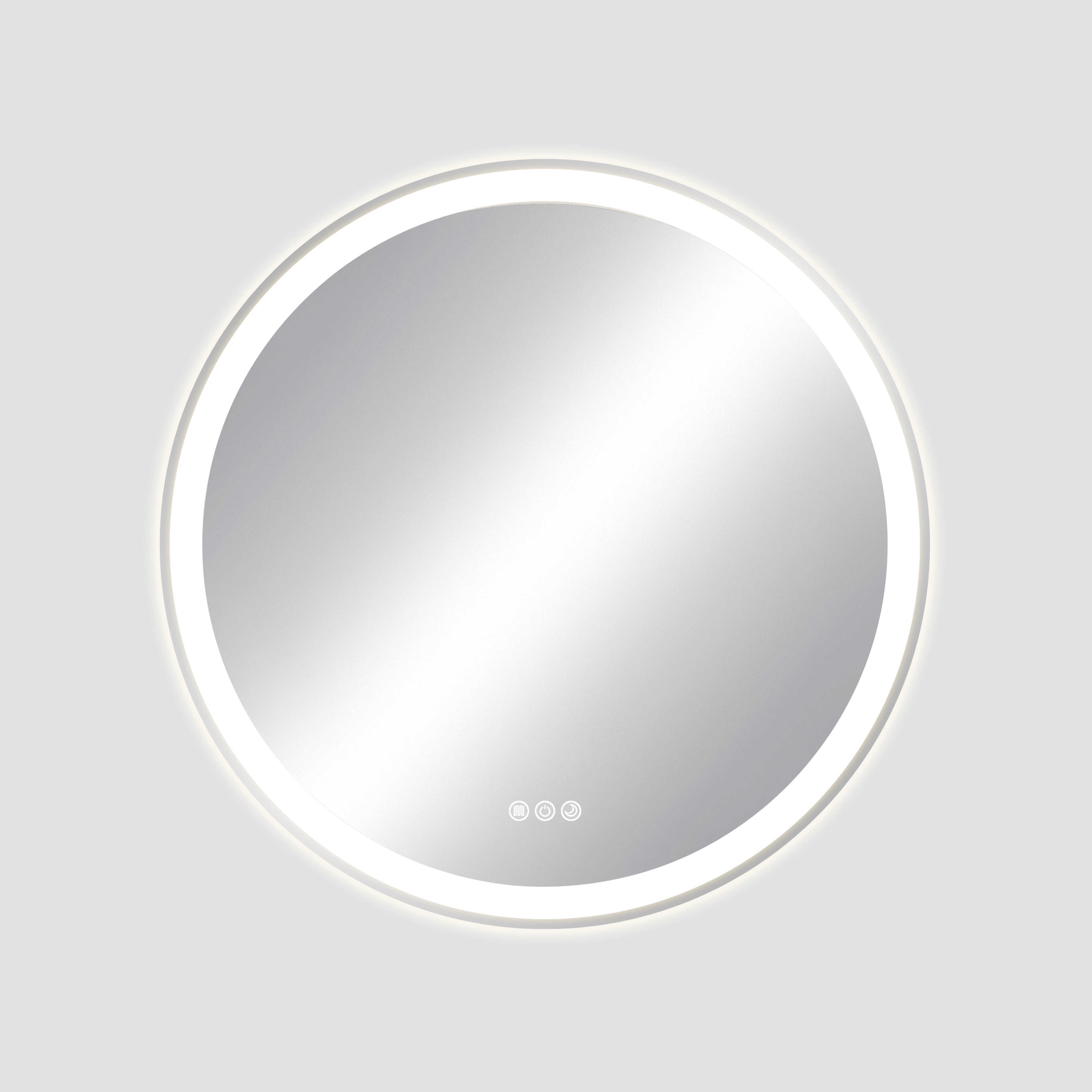 LUCIA 28" x 28" Round Framed LED Mirror