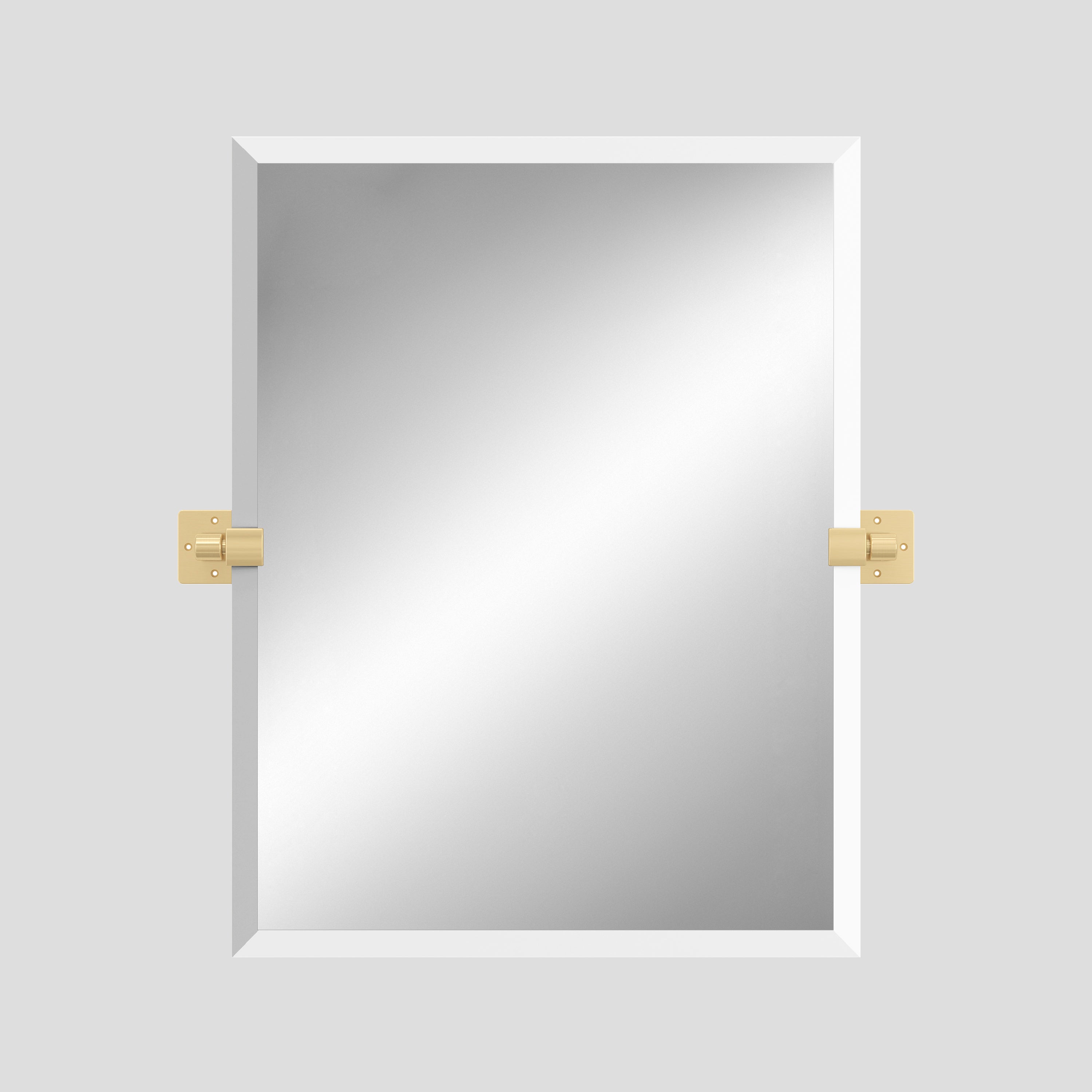 LEXI 24" x 30" Rectangular Mirror – Brushed Silver