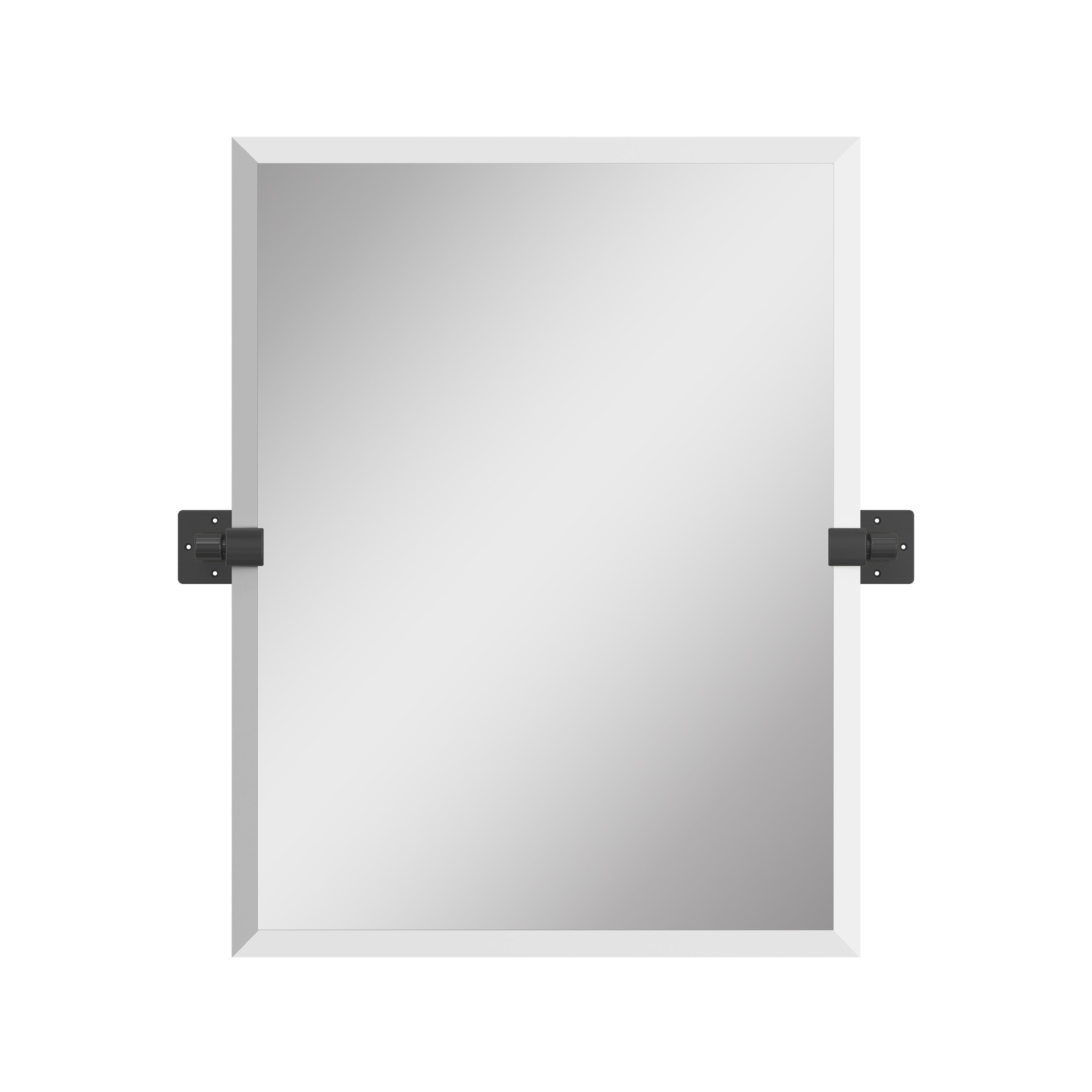 LEXI 24" x 30" Rectangular Mirror – Matte Black