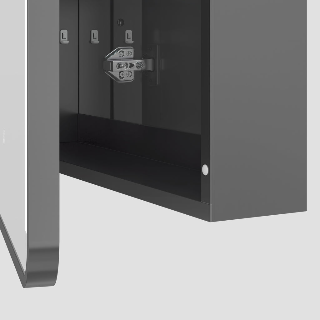 Close-up of a cabinet door with a hinge on a white background