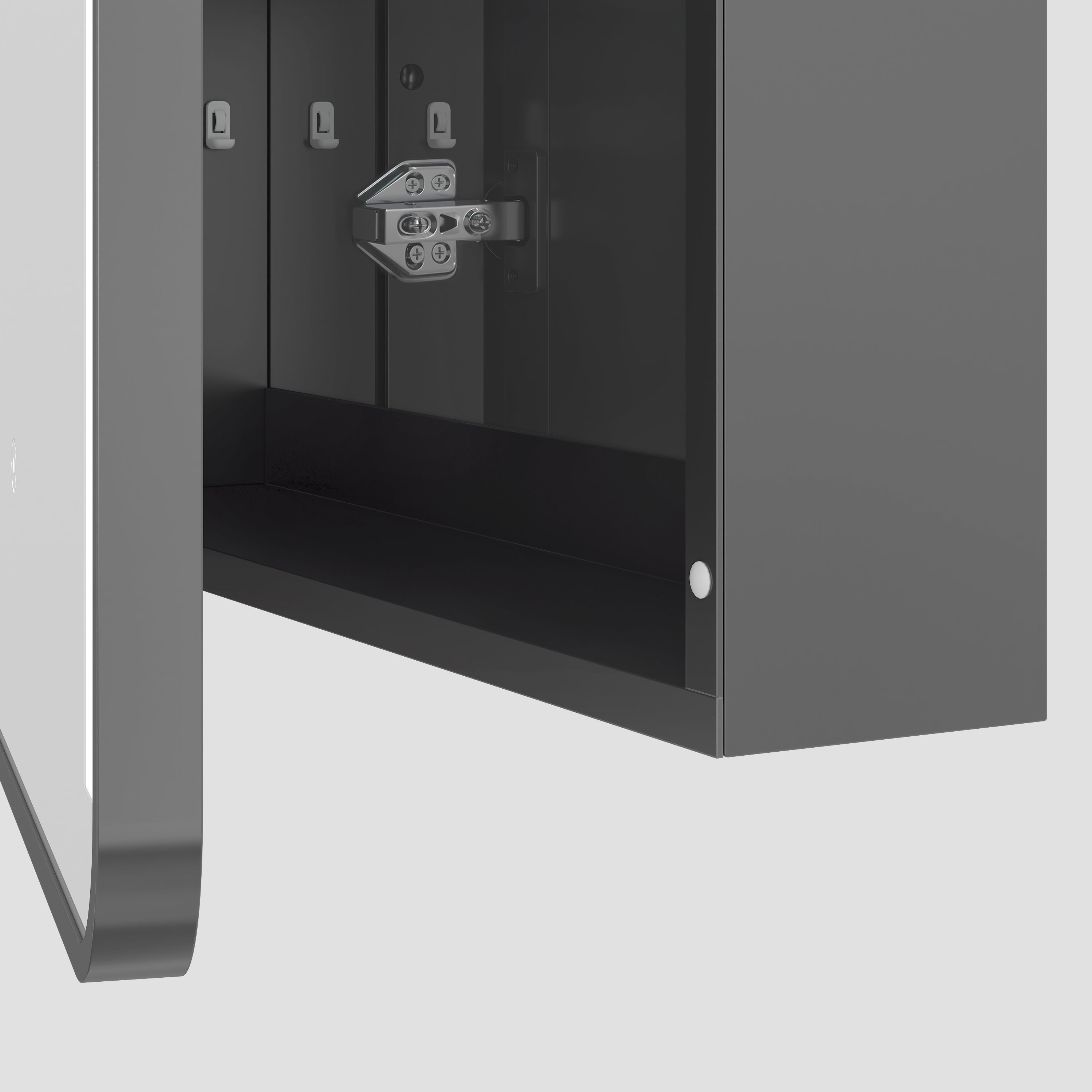 HAYES 24" x 30" Rectangular LED Mirror Cabinet – Matte Black